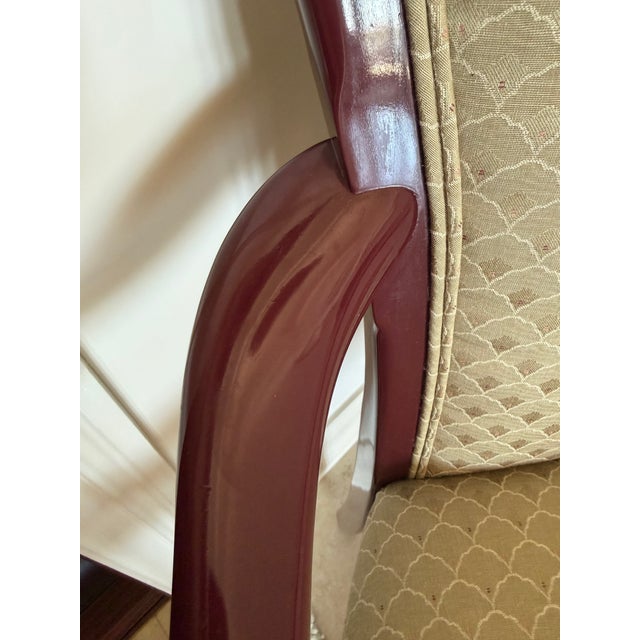 Century Furniture Vintage Set of 10 Century Furniture Postmodern Dining Armchairs in Florentine Rose For Sale - Image 4 of 14