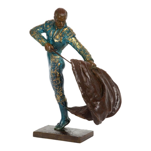 American Bronze Sculpture “Matador With Cape” (1953) by Malvina Hoffman For Sale