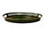 Vintage French Gilt & Emerald Green Pierced Tole Oval Peinte Serving / Bar Tray With Gold Laurel Leaf Detailing, Circa 1960 For Sale - Image 4 of 9