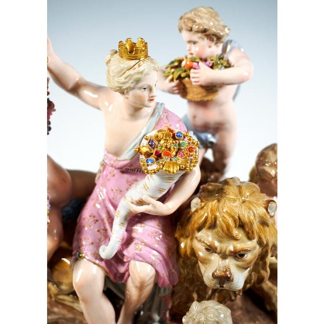 Ceramic Large The Earth Allegorical Group by M.V. Acier for Meissen, Germany, 1850 For Sale - Image 7 of 12