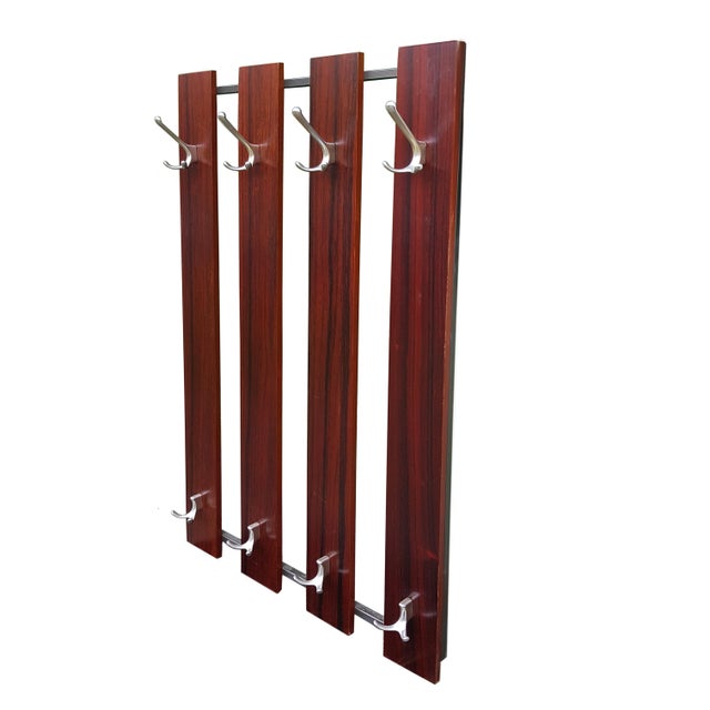 Brown Mid-Century Wall Coat Rack from Pastoe For Sale - Image 8 of 9