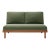 Rishon Teak Outdoor Love Seat - Canvas Fern For Sale