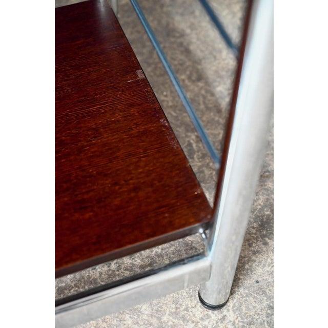 Chrome and Teak Bookcase, 1970s For Sale - Image 13 of 15
