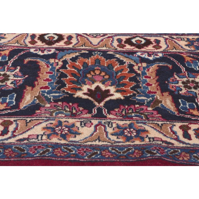 Early 20th Century Early 20th Century Antique Persian Mashhad Rug, 11'03 X 16'08 For Sale - Image 5 of 10