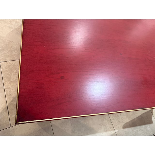 Wood Hickory Chair Company Red Chow Carriol Cocktail Table For Sale - Image 7 of 9