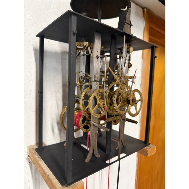 A Late 19th Century Morbier Works for a Tall Case Clock. For Sale - Image 9 of 12