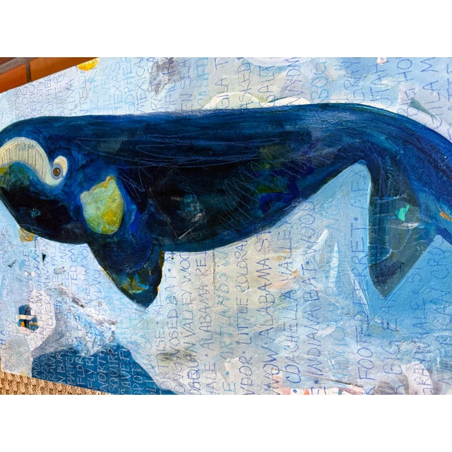 Modern “Endangered” a Whale Painting by LWren Walraven For Sale - Image 3 of 12