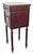 Antique French 1920s Marble Top Nightstand Mahogany Bedside Cabinet For Sale - Image 12 of 18