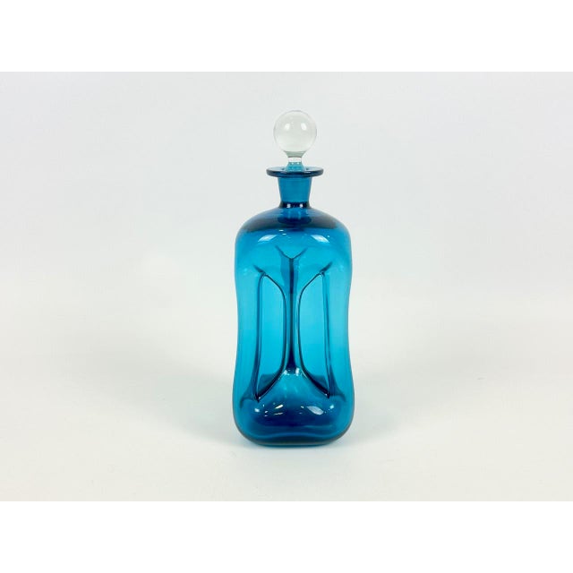 Mid-Century Kluk Kluk Decanter attributed to Jacob E. Bang for Holmegaard, 1960s For Sale - Image 10 of 10