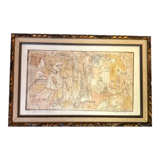 1960’s Original Irving Amen Abstract Illustration Lithograph “Dancer’s Dream” For Sale