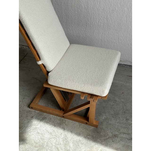 Brutalist Reclining Fabric Lounge Chair, 1960s For Sale - Image 12 of 13