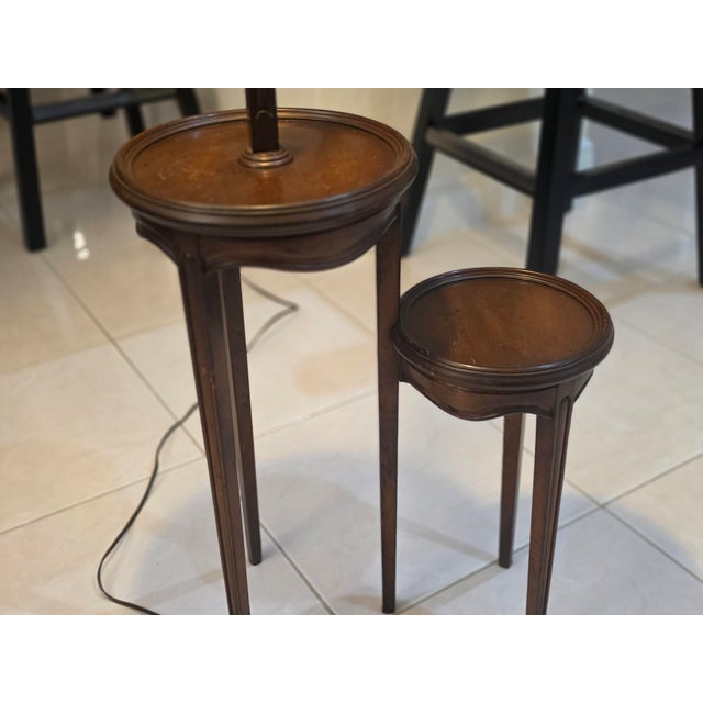 Coffee Authentic Mid-Century Modern Tiered Lamp Table – Timeless 1970s Design For Sale - Image 8 of 10