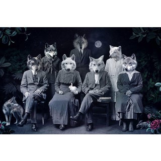 Never Forget the Forest - Wolves by Marcin and Kate Owczarek | Digital Art of people with wolf heads For Sale