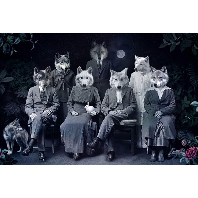 Never Forget the Forest - Wolves by Marcin and Kate Owczarek | Digital Art of people with wolf heads For Sale