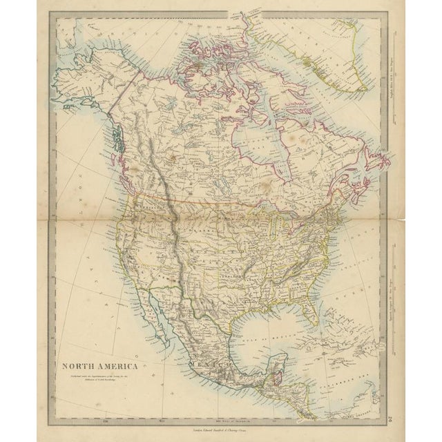 Antique Map of North America with Russian America and West Georgia, 1858 For Sale - Image 9 of 9
