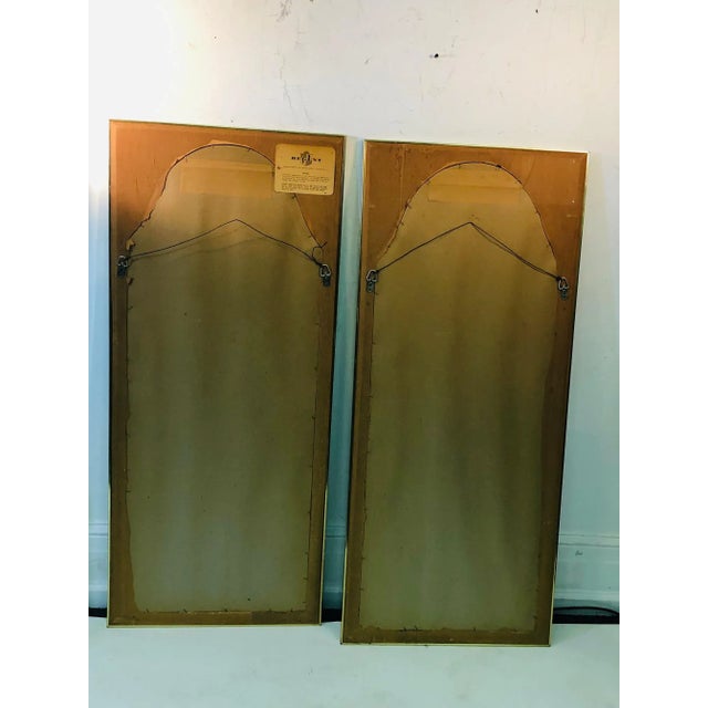 Metal Modern Mirrors With Brass Interior Design - a Pair For Sale - Image 7 of 8