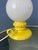Yellow Ceramic Table Lamp with Glass Shade, West Germany For Sale - Image 6 of 11