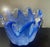 Italian Vintage Italian Blue and Clear Art Glass Bowl White Cristal Made in Italy For Sale - Image 3 of 6