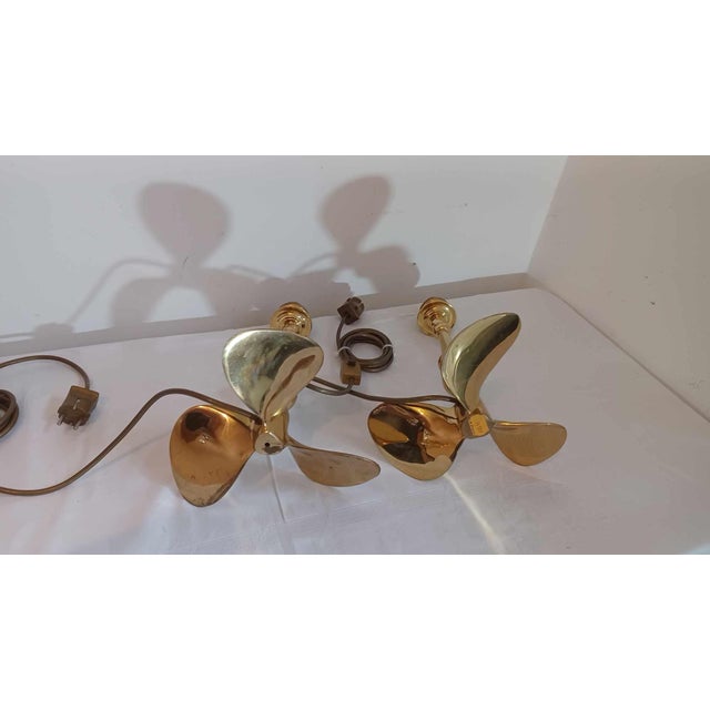 Hollywood Regency Brass Table Lamps, 1960s, Set of 2 For Sale - Image 14 of 18