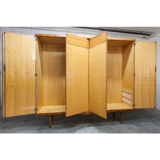 Scandinavian Wardrobe in Light Varnished Wood, 1960s For Sale - Image 11 of 18