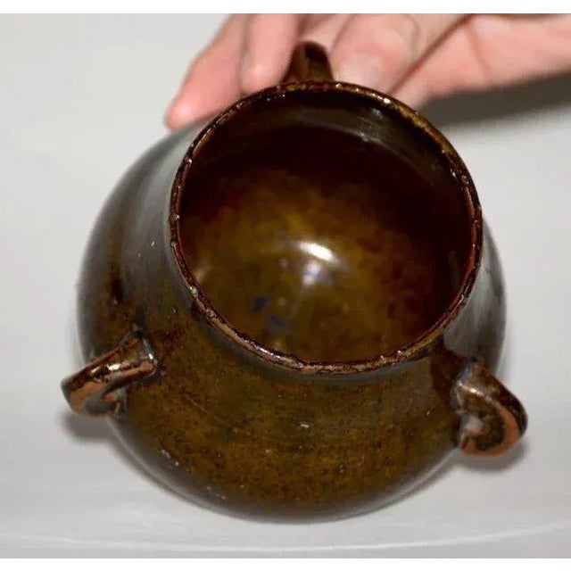 19th Century Chinese Monochrome Porcelain Tea Dust Glaze Urn For Sale - Image 4 of 5