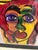 Peter Keil 1970s Peter Keil Original Abstract Colorful Portrait Painting For Sale - Image 4 of 7