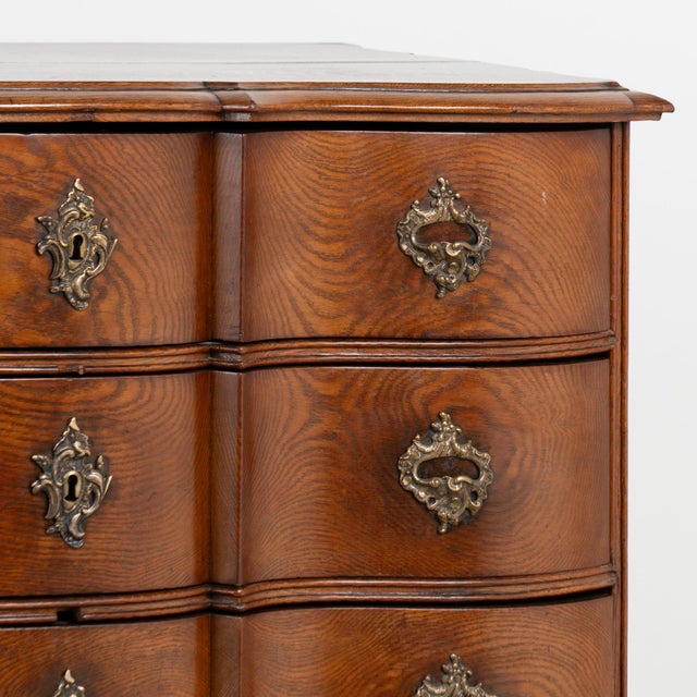 18th Century Danish Oak Rococo Chest of Four Drawers For Sale - Image 10 of 17