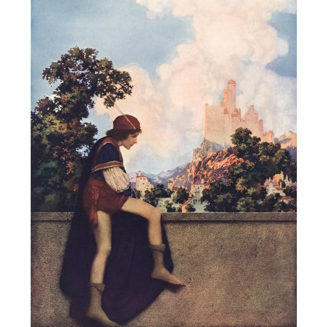 1925 Maxfield Parrish Lithograph "The Knave of Hearts Watching Lady Violetta Depart" For Sale