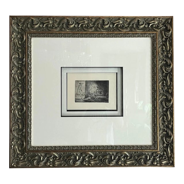 1990s Rembrandt Van Rijin, "The Golf Player", 1654 Etching For Sale