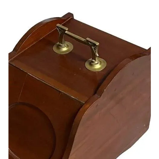 Late 19th Century Antique Late 19th Century Mahogany & Brass Coal Scuttle Kindling Box For Sale - Image 5 of 6