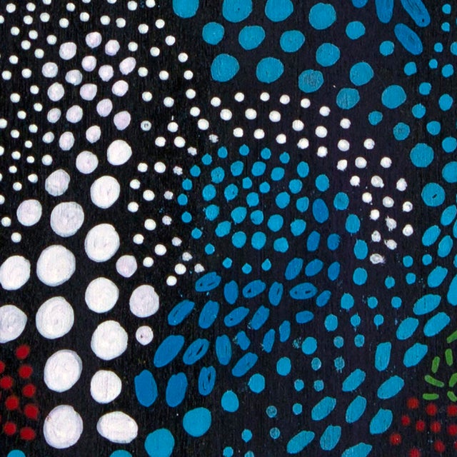 Catimini — Abstract Expressionist Painting, Oil Markers and Acrylics on Canvas, 12 × 12 In For Sale - Image 4 of 5