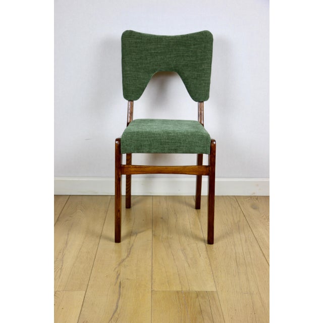 Vintage Olive Chairs by Rajmund Hałas, 1970s, Set of 2 For Sale - Image 4 of 14