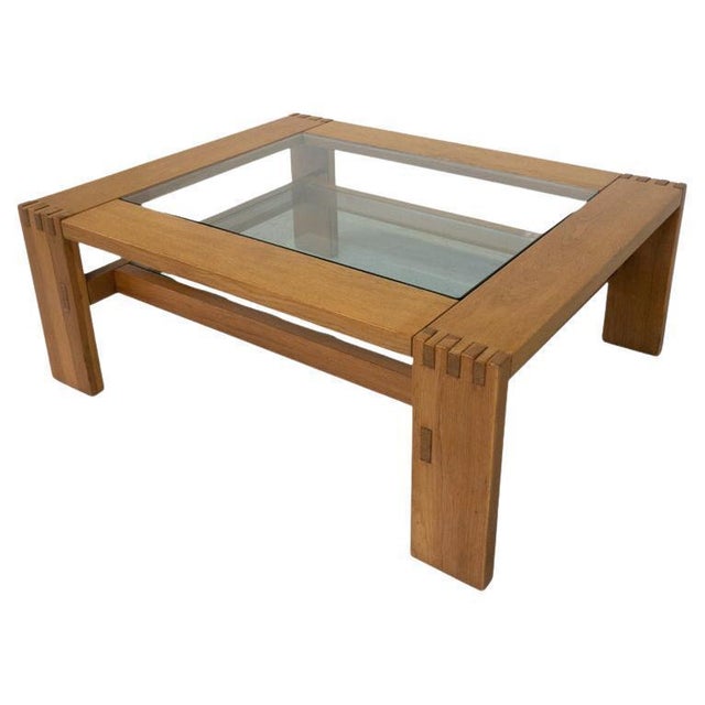 Brown Mid-Century Modern Coffee Table in Wood and Glass attributed to Guiseppe Rivadossi, Italy, 1970s For Sale - Image 8 of 8