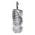 Vintage Mid Modernist Clear Lucite Stacked Tiled Skyscraper Table Lamp, Attributed to Bauer For Sale