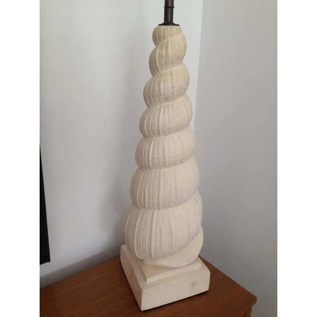 Contemporary Nautilus Plaster Table Lamp For Sale - Image 3 of 6