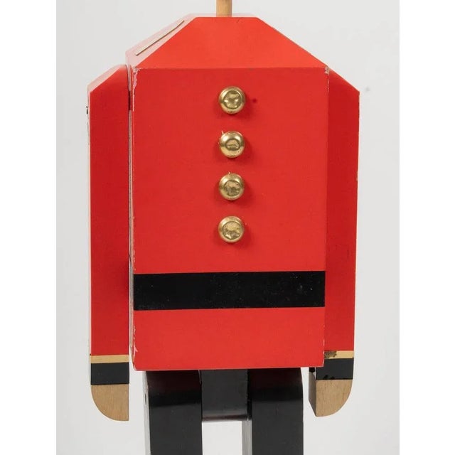 Painted Wood Sculpture of English Royal Guardsman, 20th Century For Sale - Image 3 of 8