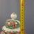 Vintage Hand-Painted Potiche Porcelain Vase with Wooden Base, 1950s For Sale - Image 10 of 11