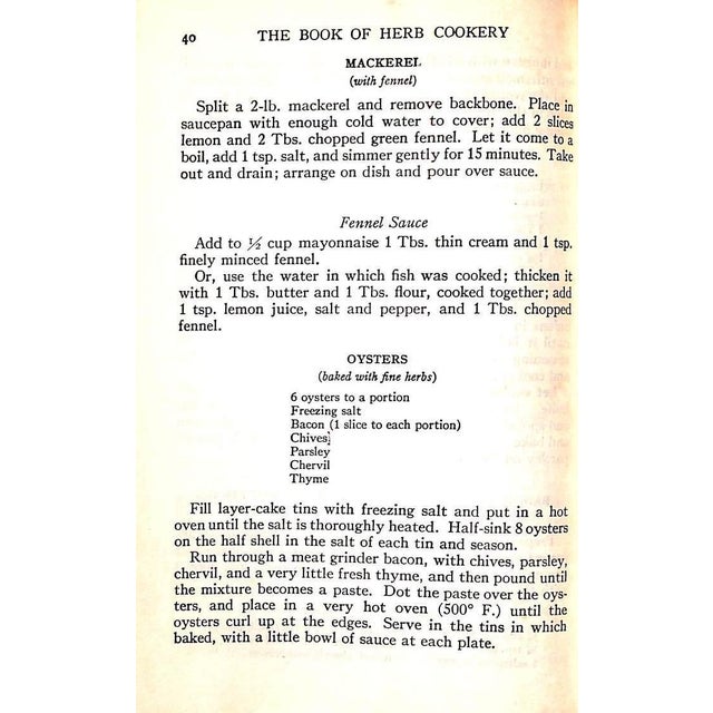 "The Book of Herb Cookery" 1940 Hoffmann, Irene Botsford For Sale In New York - Image 6 of 9