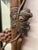 Brown Gesso and wood mirror with grape leaves and cornucopia For Sale - Image 8 of 8