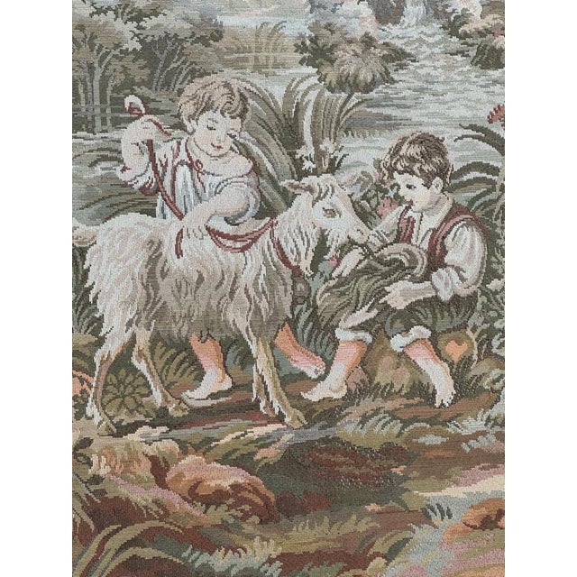 Beige French Aubusson Jaquar Tapestry, 1960s For Sale - Image 8 of 18