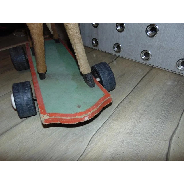 Art Deco Wooden Horse on Wheels, 1920s For Sale - Image 4 of 10