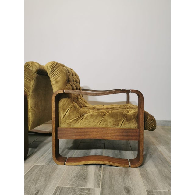 Wood Set of Mid-Century Armchairs For Sale - Image 7 of 18