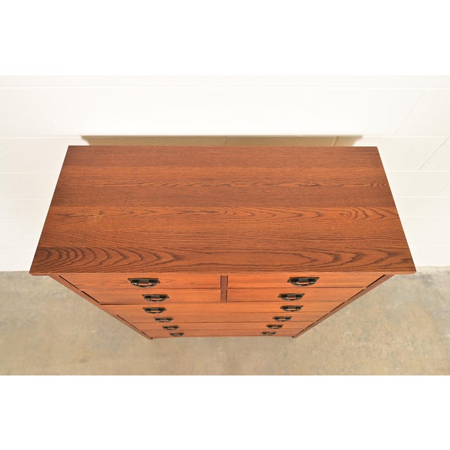 Thomasville Mission Oak Arts & Crafts Highboy Dresser For Sale - Image 13 of 16