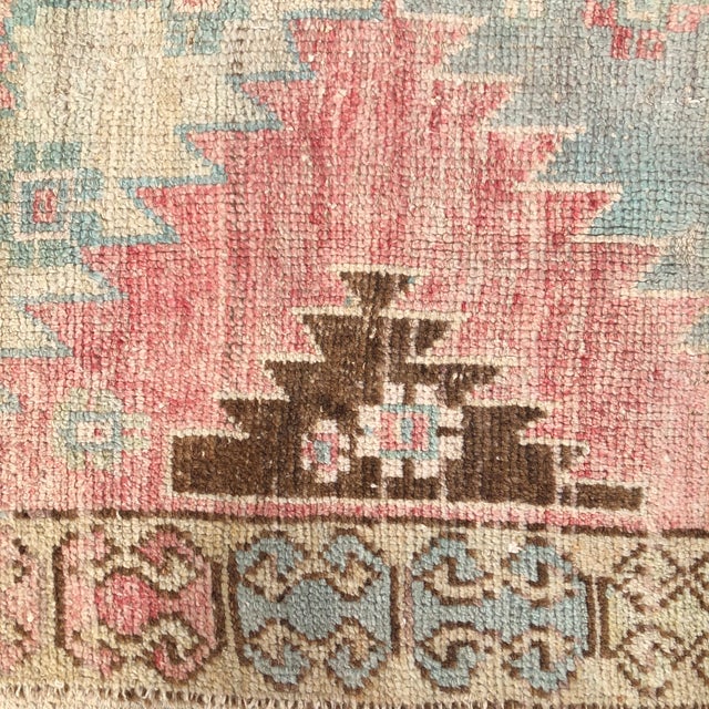 Ivory Antique Avanos Runner With Pastel Motifs | 4x10 For Sale - Image 8 of 8
