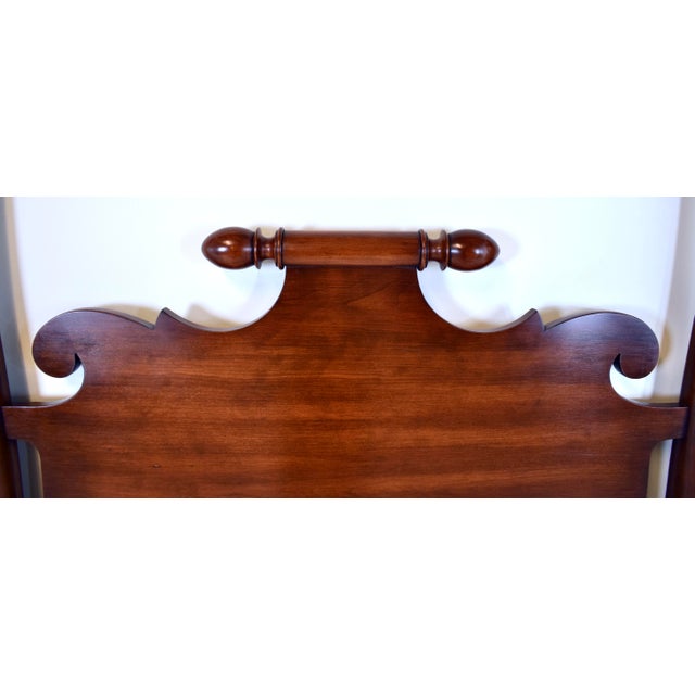 Wood Pair of American Black Cherry Twin Bed Headboards, Henkel-Harris For Sale - Image 7 of 9