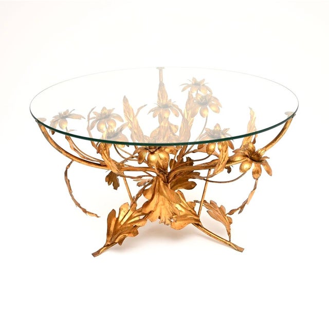 A stunning vintage gilt metal coffee table by Hans Kogl, made in Germany and dating from the 1960’s. It is beautifully...