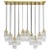 Modern Italian Murano Glass and Brass Suspension Lamp For Sale - Image 9 of 9