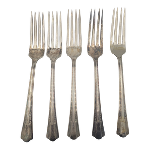 Early 20th Century International Silver Co "Lady Betty" Silverplate Forks - Set of 5