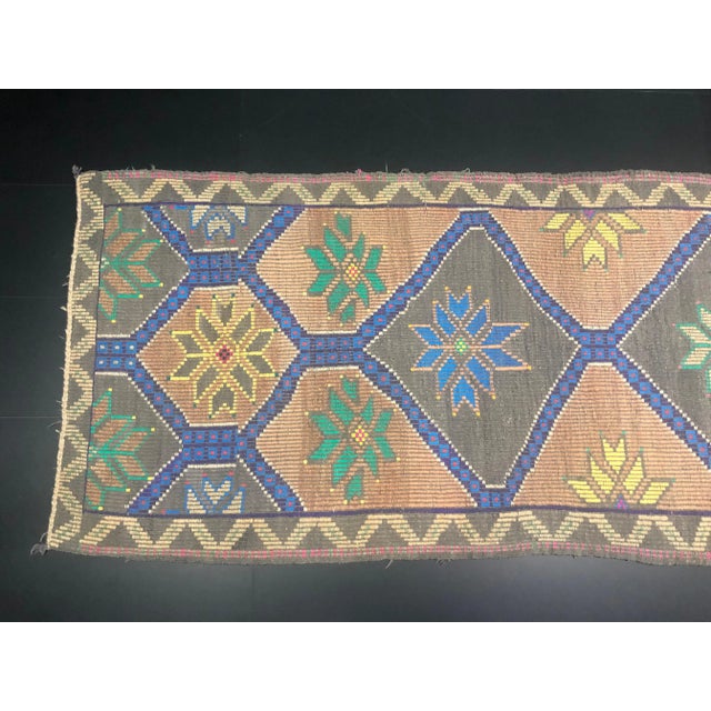 1960s Tribal Vintage Turkish Anatolian Kilim Runner Rug For Sale - Image 5 of 11