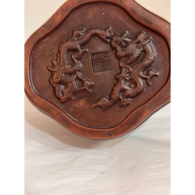 Mid 20th Century Chinese Yixing Style Red Clay Teapot With Carved Birds For Sale - Image 11 of 11